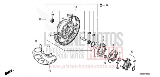 REAR WHEEL VT750CA9 de 2009